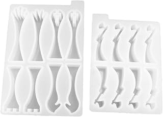Anneome 2 Pçs Molde De Xadrez Kit De Vela Resina Artesanato Molde De Mão Manual Silicone Xadrez Resina Peça Moldes De Peça De Xadrez Gel De Sílica Moldes De Silicone De Xadrez Branco Faça
