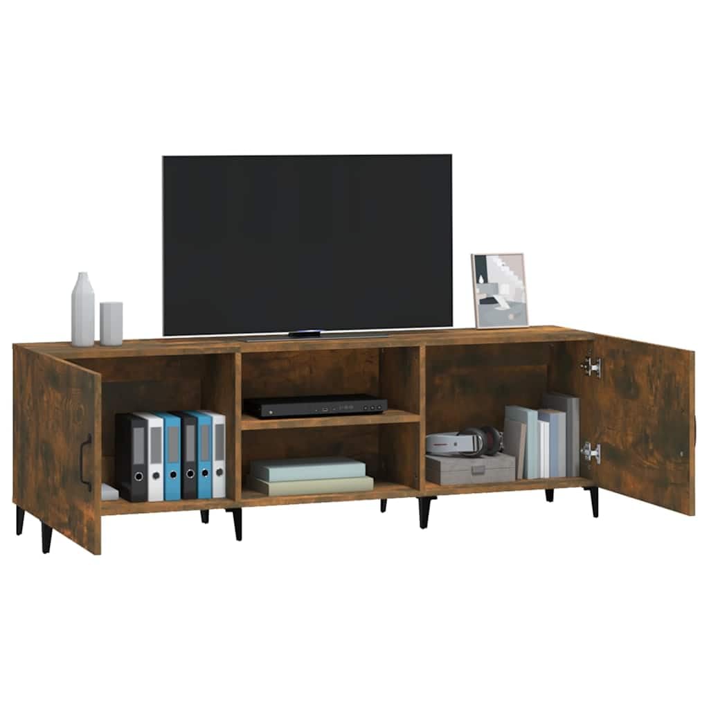 Hothingwell Szafka pod telewizor Dąb wędzony 150x30x50 cm Drewno