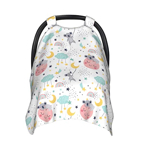 Image of Koala Car Seat Cover for Baby in Winter Summer, Nursing Cover for Mom, Koala Stuff for Baby Boys Girls