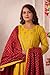 Liva Fashion Indian Women's Pure Cotton Anarkali Printed Kurta with Dupatta (JARTI Yellow-JP55-LF_S_YELLOW_Small)