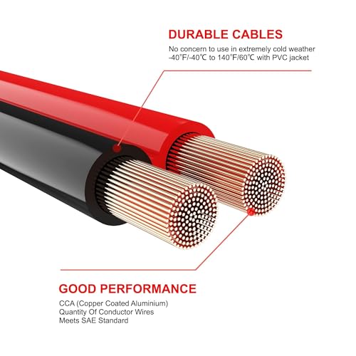 AWELTEC 800A Jumper Cables,Heavy Duty 1 Gauge 30 Feet Battery Cable for Car,Quick Connect Booster Battery Wires with Alligator Clips,Carrying Bag for Cars Truck SUV