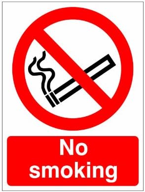 UK Safety Store PRS.02C-RP No Smoking Sign 300mm x 400mm - Rigid Plastic