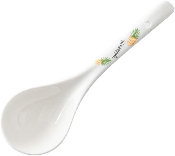 Spoons Household Large Ceramic Soup Spoon Japanese Style Spoon with Long Handle Table Spoons (Color : 6 Pack) (1 Pack)