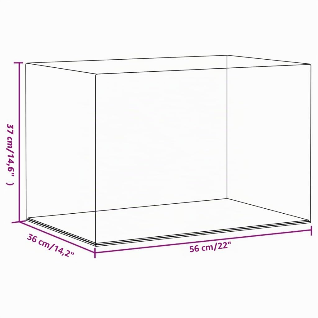vidaXL Vitrine, Schaukasten Staubschutz, Sammlervitrine für Sammlerstücke Spielzeug Figuren, Ausstellungsbox Acrylbox, Transparent Acryl