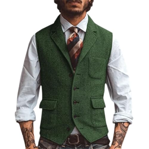 Men's Business Vest, Casual Sleeveless Waistcoat Jacket, Slim Fit Wedding Groom & Banquet Gilet