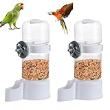 2 Pcs Automatic Bird Water Dispenser, Parrot Feeder, 140ml Automatic Feeder, Bird Food Feeder for Cage, Parakeet Cage Accessories for Parakeet Budgies Cockatiel Lovebird Small Birds Canary Finch