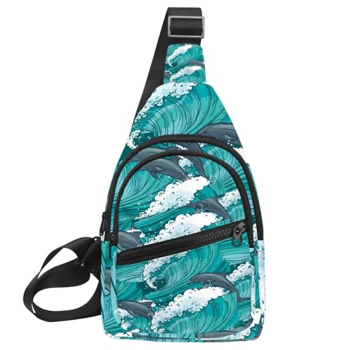 Sac banane homme avec fermeture éclair fluide et grand volume dauphin