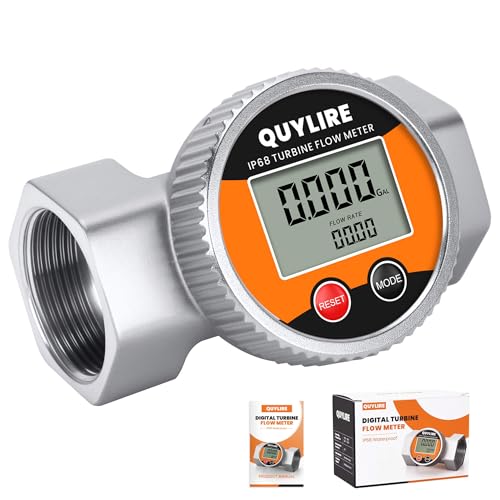 Waterproof 1.5 Inch Flow Meter for Hot/Cold Water, Fuel &amp; Liquids