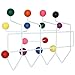 Modway Gumball Mid-Century Wall-Mounted Coat Rack in Multicolored