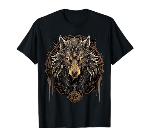 T-Shirt Loup d'Odin Style Viking Idée Cadeau T-Shirt