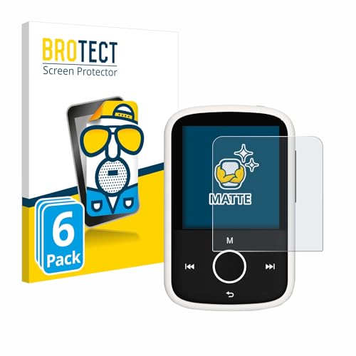 brotect 6-Pack Screen Protector Anti-Glare for Majority MP3 16GB Screen Protector Matte, Anti-Fingerprint Protection Film
