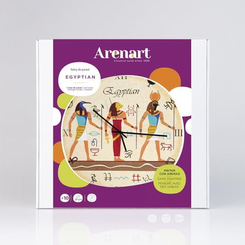 Reloj Egipcio de Pared, para PINTAR, set manualidad con pinturas