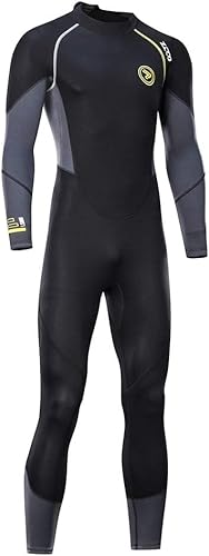 Miniatura 2 de Traje de neopreno ultra elástico de 0.118in, traje de buceo de cuerpo completo con cremallera trasera, una pieza para hombres, esnórquel, buceo,