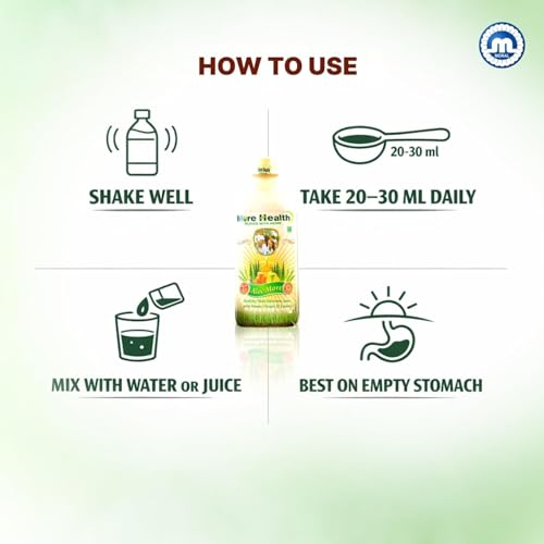 Image of Aloe More Aloe Vera Juice 500ml +100ml extra | Natural Detox Drink with Honey, Ginger & Lemon | Ayurvedic Health Drink for Glowing Skin & Healthy Hair| Improves Digestion & Detoxifies Body | Pack of 2x600ml