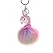 BIGBOBA 1 × Bunte Plüsch Einhorn Anhänger Schlüsselanhänger für Rucksack Geld Tasche Anhänger Auto Keychain Perfekte Urlaub Geschenk