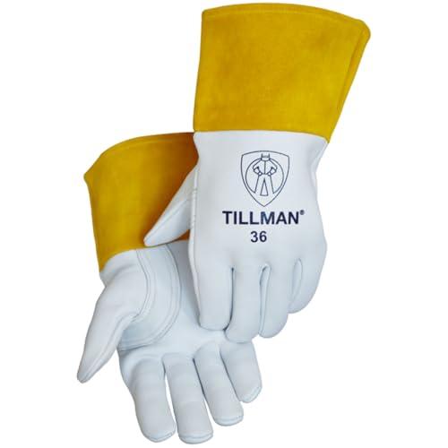Tillman 36 Premium Heavyweight Top Grain Elkskin MIG Gloves with Foam Lined Back, 2X-Large