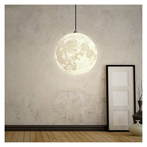 Suspension lune 3D chic pour un éclairage de salon design