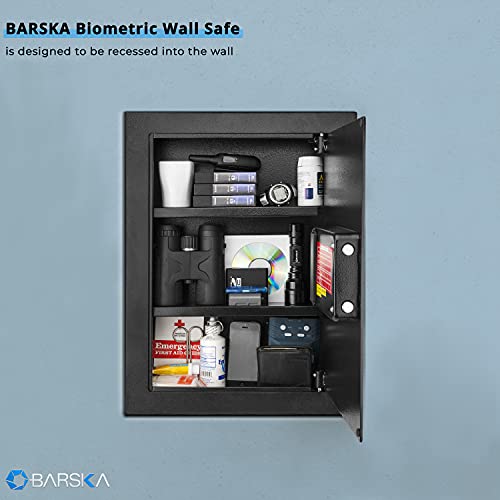 Barska Biometric Fingerprint Security Wall Safe 0.52 Cubic Ft #TOP2
