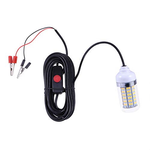 UKCOCO 24V Fishing Light LED Underwater Lamp with LEDs for Deep Drop Fishing Fishing Lures Light Attracting Prawns and Fish Blue Glow