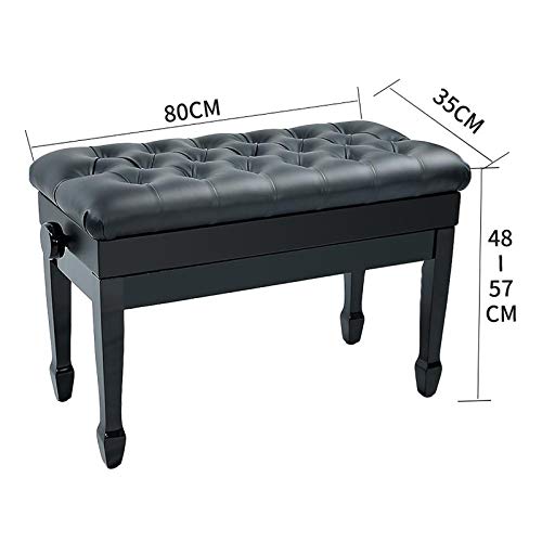 TEmkin Tabouret de Piano Banc de Piano Tabouret de Banc de Piano réglable, Compartiment de Rangement de Grande capacité en Cuir PU Noir en Bois Massif Style Vintage - Les Beatles, Paul McCartney, John Lennon, RIngo Starr, George Harrison TEmkin Tabouret de Piano Banc de Piano Tabouret de Banc de Piano réglable, Compartiment de Rangement de Grande capacité en Cuir PU Noir en Bois Massif Style Vintage – Image 6