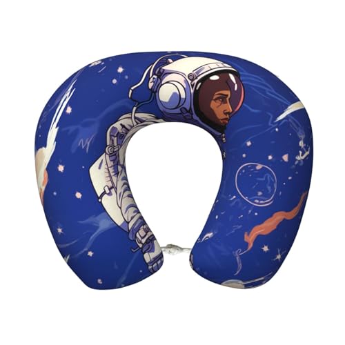 Almohada de viaje espuma viscoelástica negra ergonómica miniatura 1