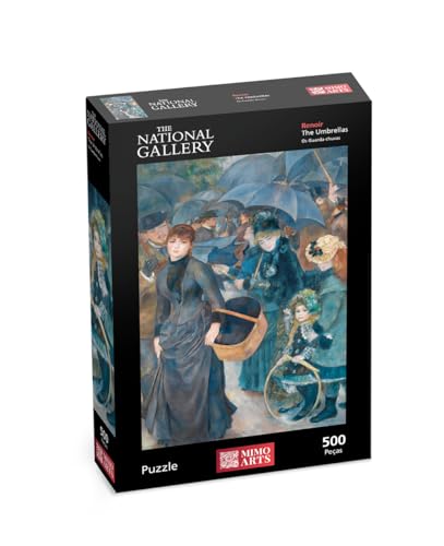 Amazon.com.br: Renoir, quebra cabeça 500 peças, Os Guarda Chuvas, National Gallery, Mimo brinquedos