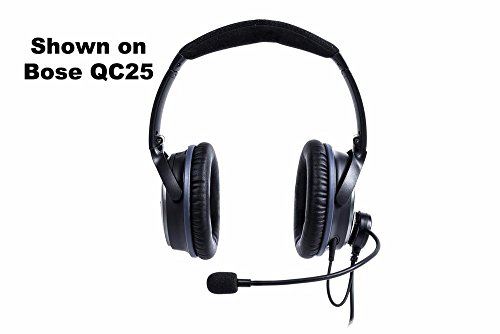 NFlightMic Universal Microphone for Aviation Headset - Works with Bose QC25 and QC35 Noise Cancelling Headphones - Thumbnail 5