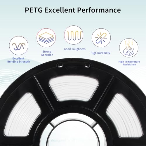 Image of IEMAI PETG Filament 1.75mm Bundle 4KG White, 3D Printer Filament 30-300mm /s Printing Compatible with Bambu Lab, AMS, AMS Lite, Dimensional Accuracy + /- 0.02mm