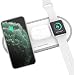 Produktbild KKUYI Kabelloses Ladegerät, 3 in 1 Ladestation Ständer Kompatibel mit Apple Watch Series 5/4/3/2/1 & AirPods/AirPods Pro,Qi Ladestation für iPhone 11/11 Pro/X/XS/XS Max/XR/8/8 Plus