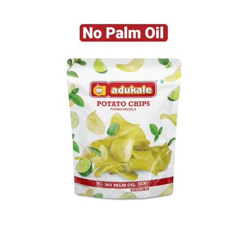 Image of Adukale Potato Chips | Pudina Masala Flavour | Refreshing Minty Spice Blend | No Palm Oil or Preservatives