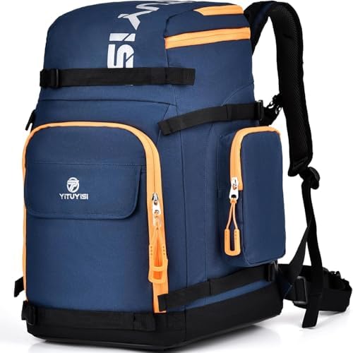 Ski Boot Bag 55L Waterproof Backpack with Helmet Boot Compartments for… Ski Boot Bag 55L Waterproof Backpack with Helmet Boot Compartments for…