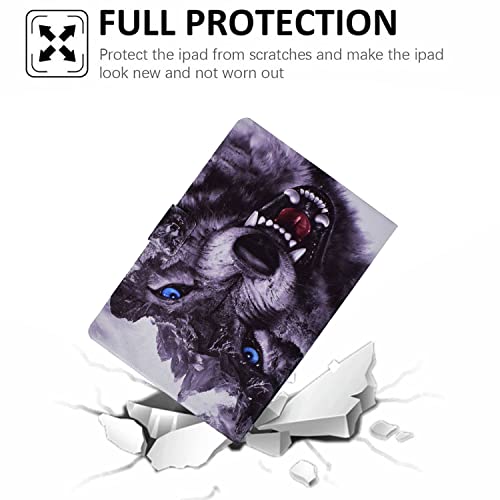 CASAFUNY Wolfshund Ultra Slim PU Leather Case Cover with Stand Function for Lenovo Tab M10 Plus 3rd Gen 10.6" TB-125/128FU, Wolfshund - Image 3