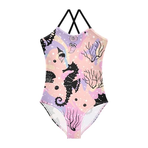 Image of Girls Swimsuit Little Cute Cat and Ice Cream One Piece Swimwear