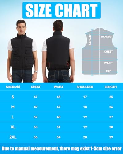 Image of 21V Cooling Fan Vest for Men and Women, With Max 12000 RPM 2 Fan & Up to 16 Hours Runtime 20000mAh Battery