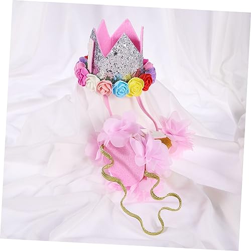 Sosoport Chapéu De Aniversário Cocar De Cachorro E Gato Chapéu De Festa Bd De Cachorro Princesa Euro
