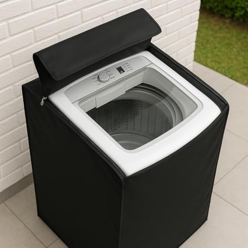 Capa Impermeável Lavadora Abertura Superior Zíper Lisa 8 a 15Kg (Caramelo 13-15kg COURINO)