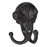 Style vintage élégant: le design américain vintage du crochet tête de chien en fonte ajoute une touche à votre décoration intérieure, crochets muraux tête d'animal, crochet de à main pour mur