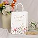 BETESSIN Gastgeschenke Hochzeit - 10 Stück Dankeschön Geschenktüten mit Blumenmotiv - 15x8x21cm Papiertüten mit Henkel - Geschenkverpackung zum Geburtstag, Hochzeit uvm.