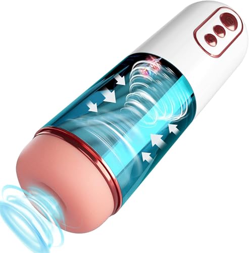 M-asturbateur Masculin Automatique 10 modes de vibration et 5 fonction d’aspiration Masturbateur Mains Libre Suceuse Jouet Sexuel pour Homme, Massager Relaxation Coupe, T-Shirt NC5