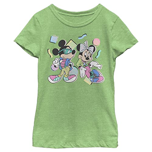 Disney Characters 80s Minnie Mickey Girl's Heather Crew Tee