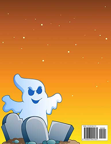 Halloween Coloring Book for Toddlers 3-5: Halloween Designs Including Witches, Ghosts, Pumpkins, Haunted Houses, and More for Kids boy and girl image 4