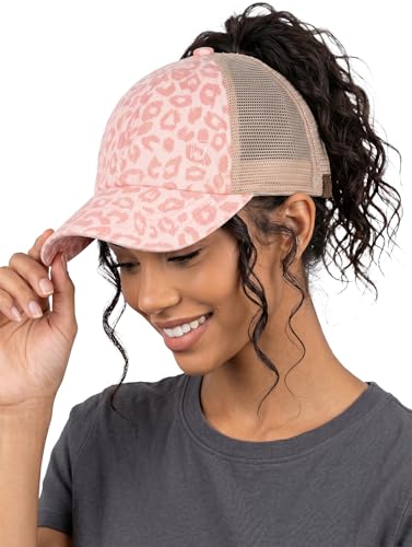 Image of Funky Junque Womens Baseball Cap Dad Hat Ponytail Messy Bun Trucker Ponycap