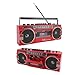 Portable AM FM Radio, Shortwave Portable Vintage Radio with Antenna and BT Chip, Retro Radio with Big Bluetooth Speaker, Earphone Jack USB TF Card AUX Input, for Senior (US Plug)