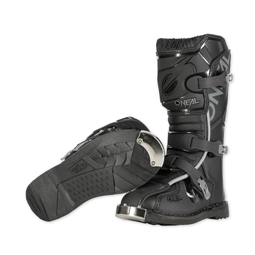 O'NEAL | Botas de Motocross | Niños | MX Enduro | Protección de suela metálica, hebillas fácilmente ajustables | Bota juvenil TRIBUTE | Negra | Talla 32