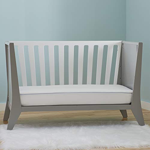 Image of Tempur-Pedic Cool Tot Cooling Fitted Waterproof Infant and Baby Crib Mattress Protector Pad & Toddler Bed Cover, Comfortable and Luxurious Topper, Machine Washable and Dryer Friendly, 52 inch x 28 inch- White