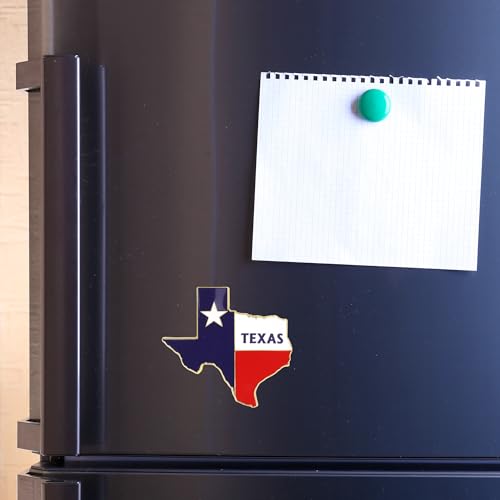 Imán de metal con mapa de Texas 3.2 x 3 pulgadas miniatura 5
