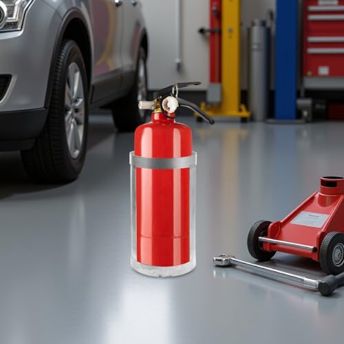 Soporte para extintor de coche Operitacx de 2kg en acero inoxidable plata 7