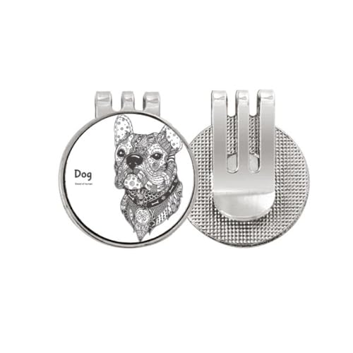 Marcador de pelota de golf no/no de esmalte con clip de perro para regalar a golfistas