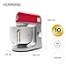 Kenwood kMix KMX750RD Küchenmaschine, 5 l Edelstahl Schüssel, Safe-Use-Sicherheitssystem, Metallgehäuse, 1000 Watt, inkl. 3-Teiligem Patisserie-Set und Spritzschutz, Rot