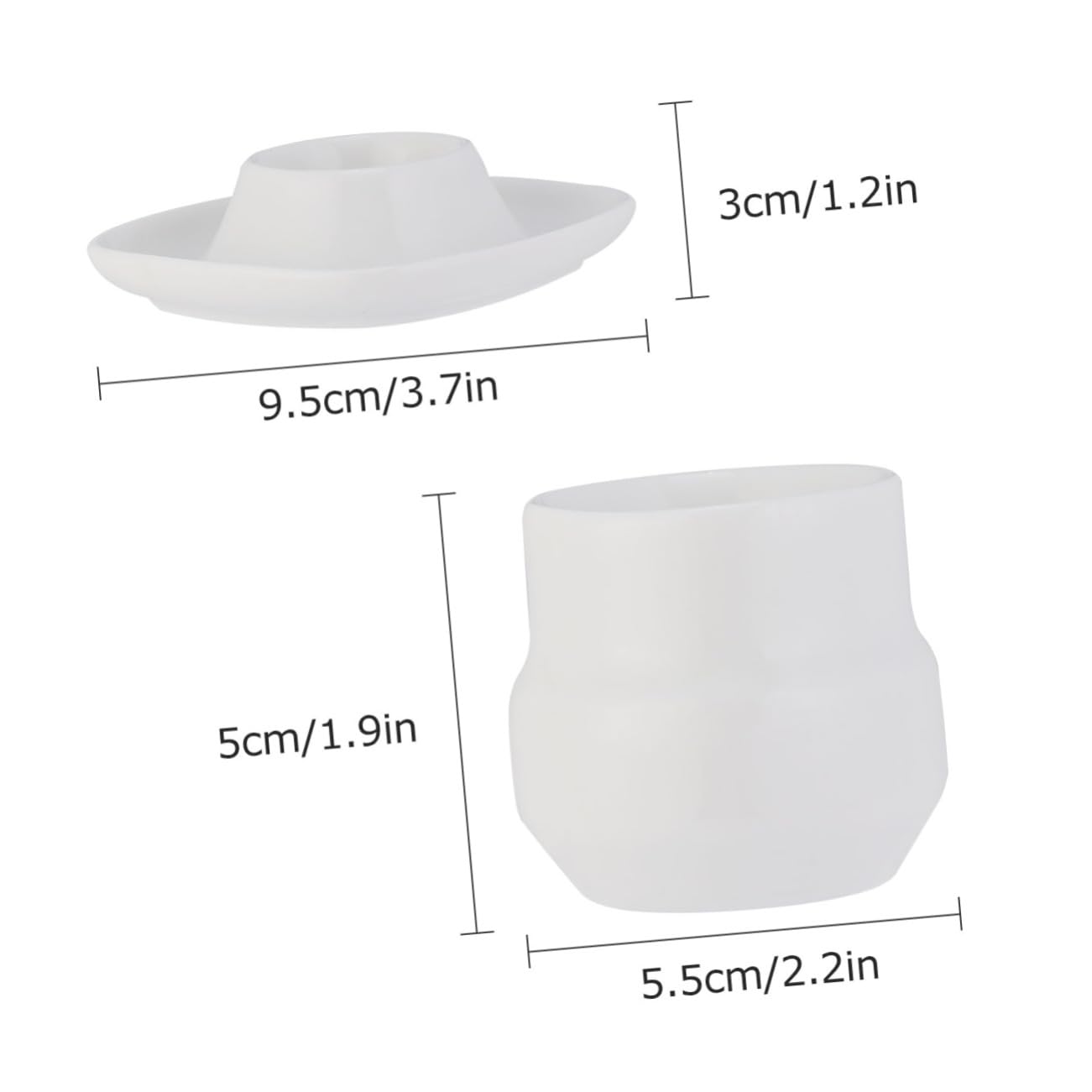 Garneck 2pcs Ceramic Egg Cup Boiled Eggs Holder Mini Beer Mugs Porcelain Egg Cups Cute Egg Cups Boiled Egg Cups Egg Holder Countertop Egg Holder for Fridge Ceramic Egg Tray White Ceramics